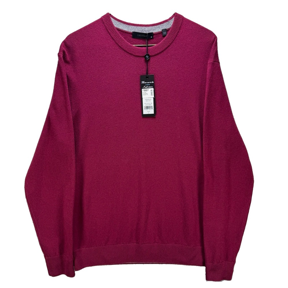 Greyson 100% Cashmere Sweater Mens Medium Anthurium Tomahawk Golf NWT MSRP $360